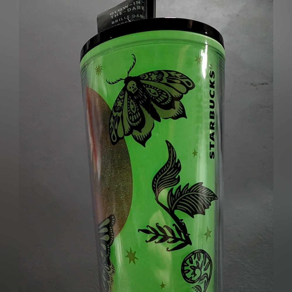 Starbucks 2025 Halloween Moth Glow In The Dark 20 oz. Tumbler NWT - Picture 2 of 6